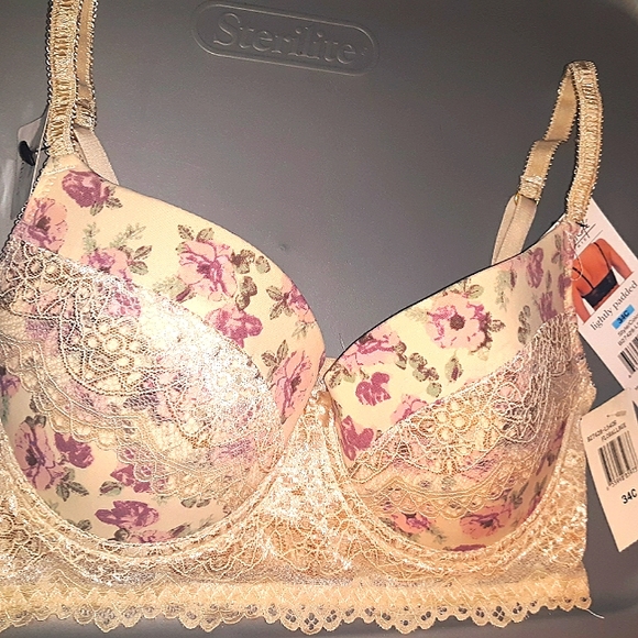 NWT☆RENE ROFE 34C Lacey Balconette Push-up Bra☆Beautiful - Picture 2 of 16